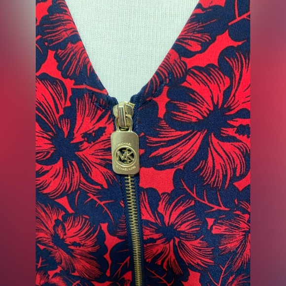 Michael Kors, red and blue Hawaiian flower dress - Picture 2 of 12